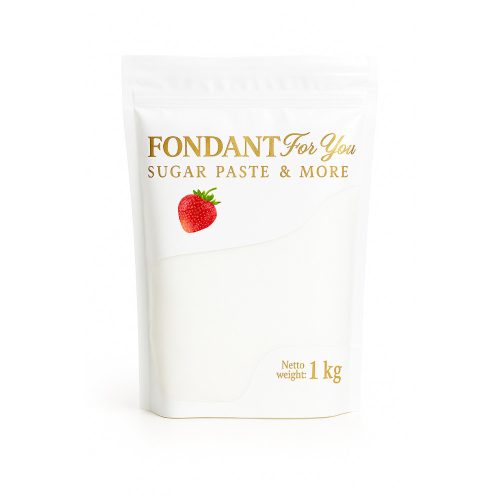 Fondant For You - 1 kg weiß, Erdbeere