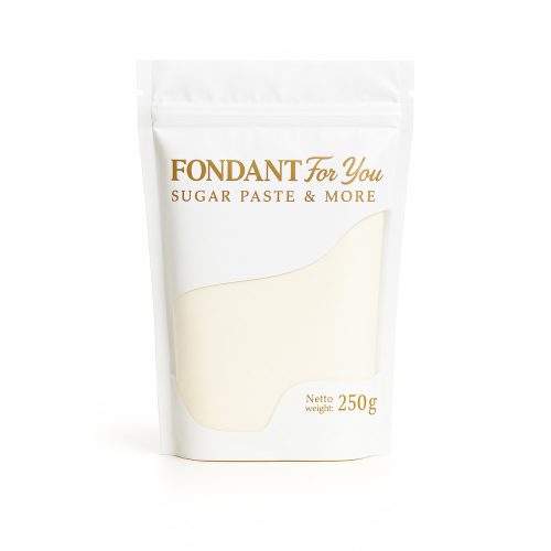 Fondant For You - 250 gr Weiße Farbe, Geschmack: Mandel